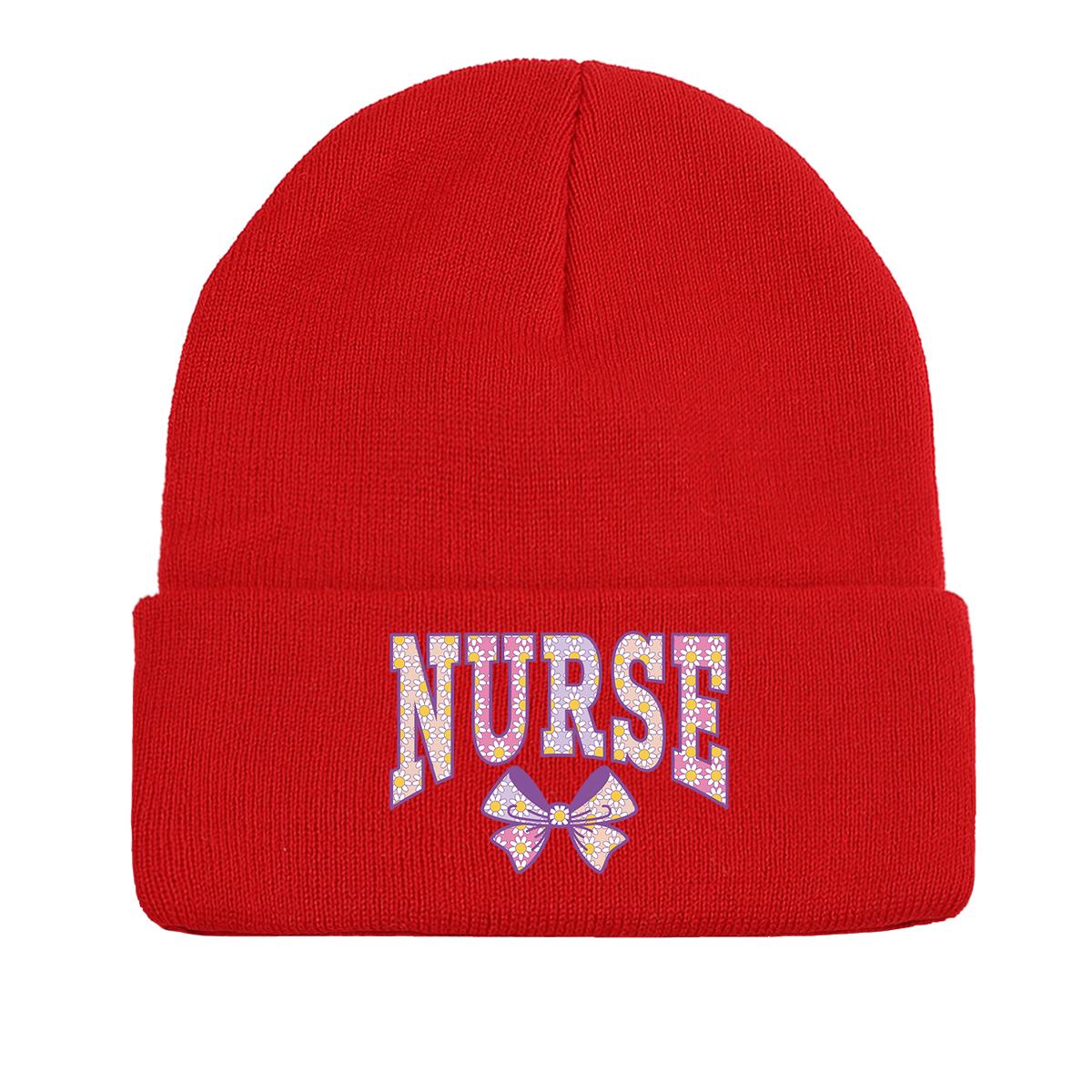 

MAMA Bow Winter Knit Hat Beanie, Flower Skull Cap Fit Stretchy Sporting Gorro Knitted Cap Beanie as the picture красный