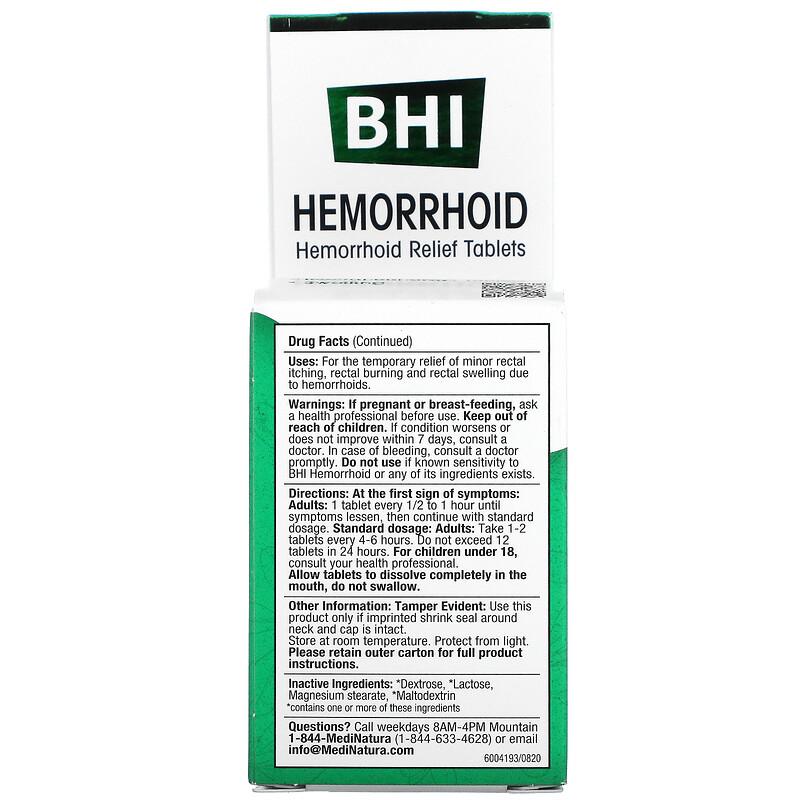 BHI, Hemorrhoid Relief, 100 Tablets