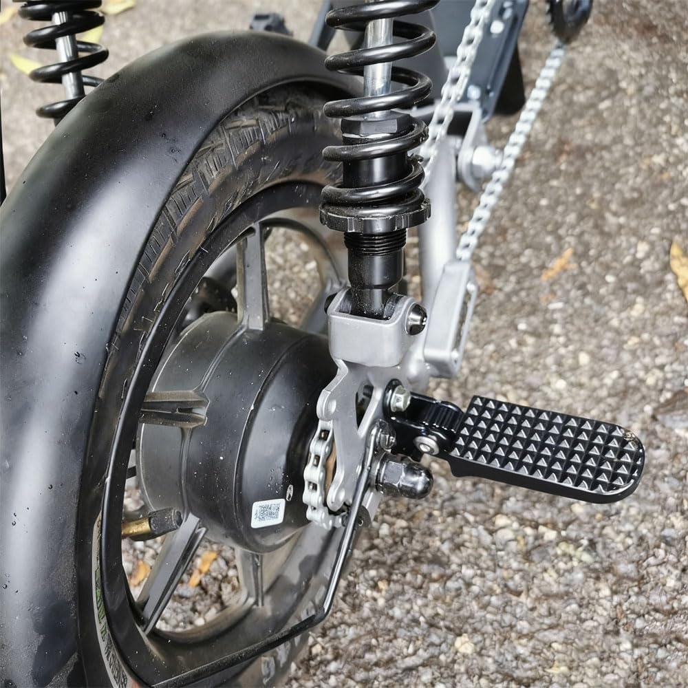 Elcykel passagerarfotpinnar Kompatibel Ridstar Q20 Lectric Xp4 Jetson Bolt Pro Wallke H9 AWD Hurley Big Swell Rad Power, Aluminiumlegering Halkfri Passagerare