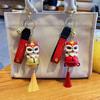 Bell Lion Key Chain Cute Cartoon Bag Hanging Ornament Chinese Style Car Key Ring  Backpack Pendant