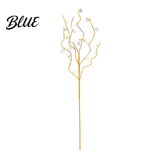 Parties Tree Picks Faux Crystal Christmas Picks Artificial Branch with Clear Beads Fake Pearls Xmas Stem Vase Filler for Home Winter Holiday Party