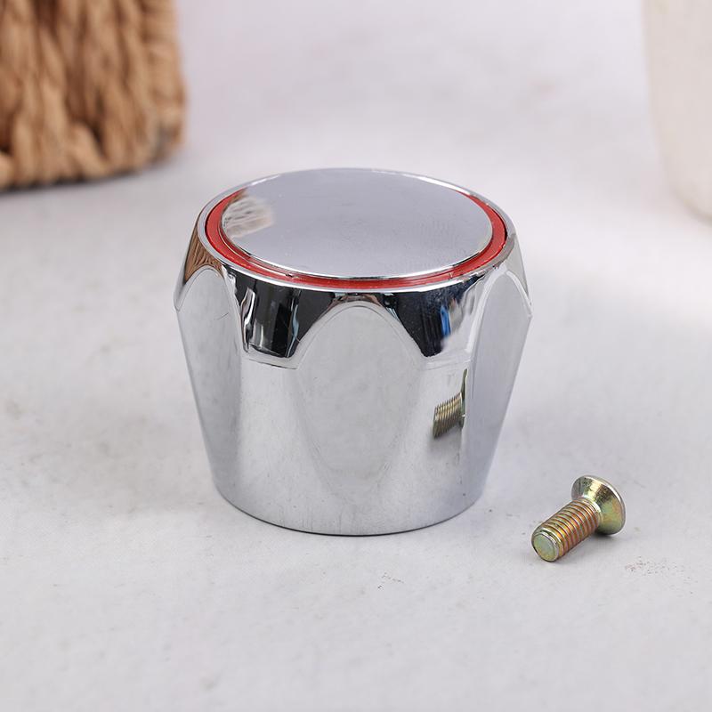 2Pcs Cold Tap Top Head Faucet Cover Chrome Plated Replacement Set Kitchen Bathroom Faucet Handle Fixture Accessories