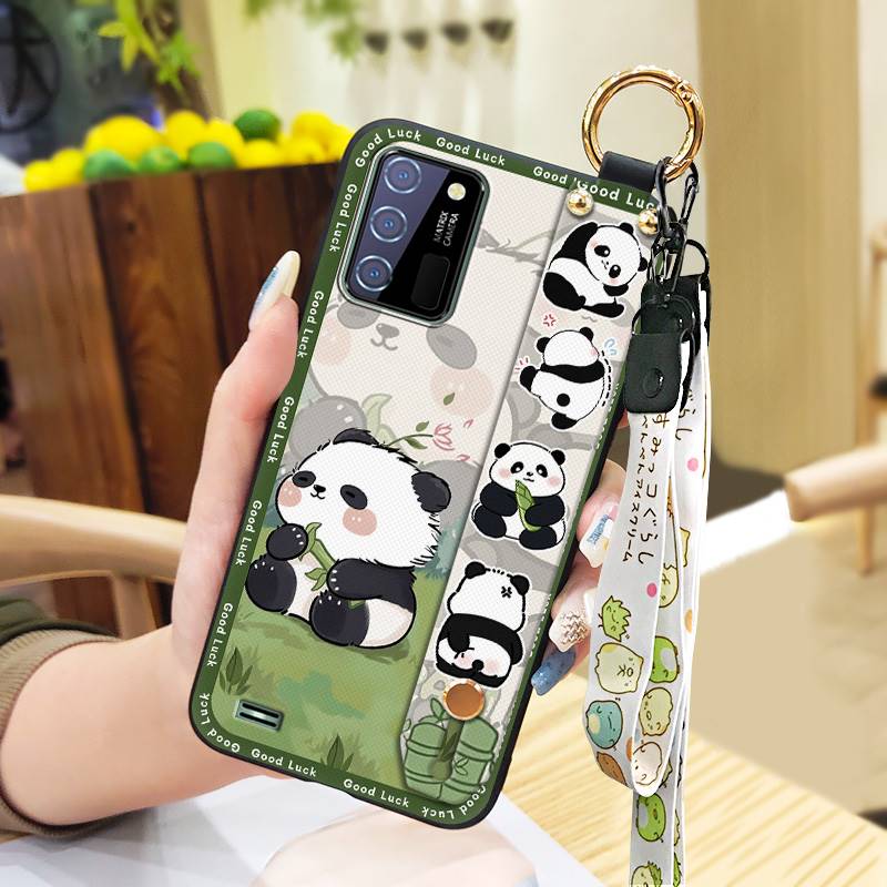 Phone Holder Dirt-resistant Phone Case For Oukitel C25 Cute Waterproof Silicone Wristband Kickstand Anti-knock Cartoon
