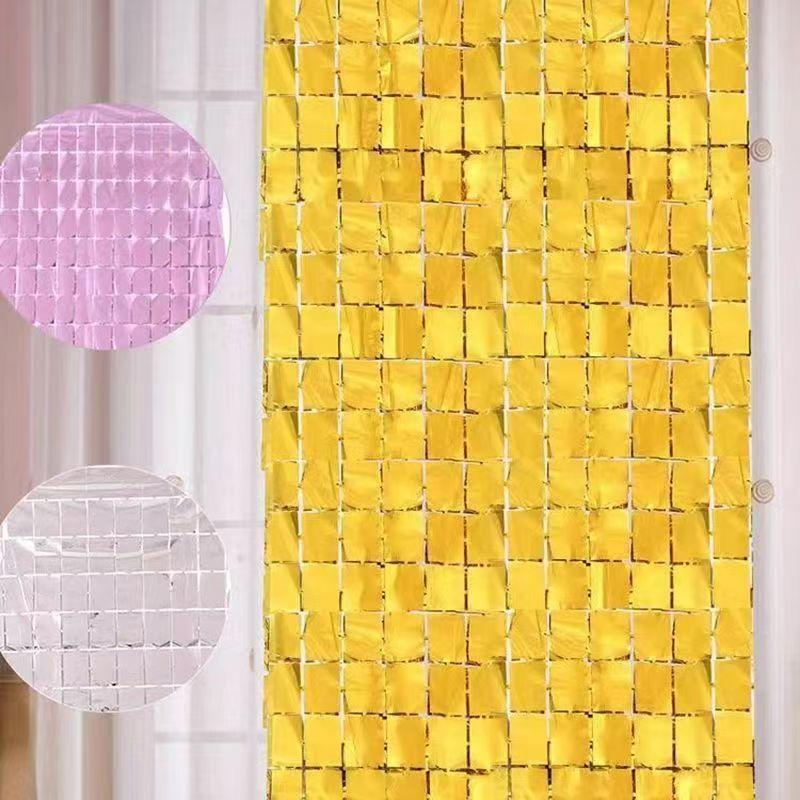 Luxury Great Event Decor Wall Background Curtain Party Decoration Backdrop Decor Square Sequin Panel