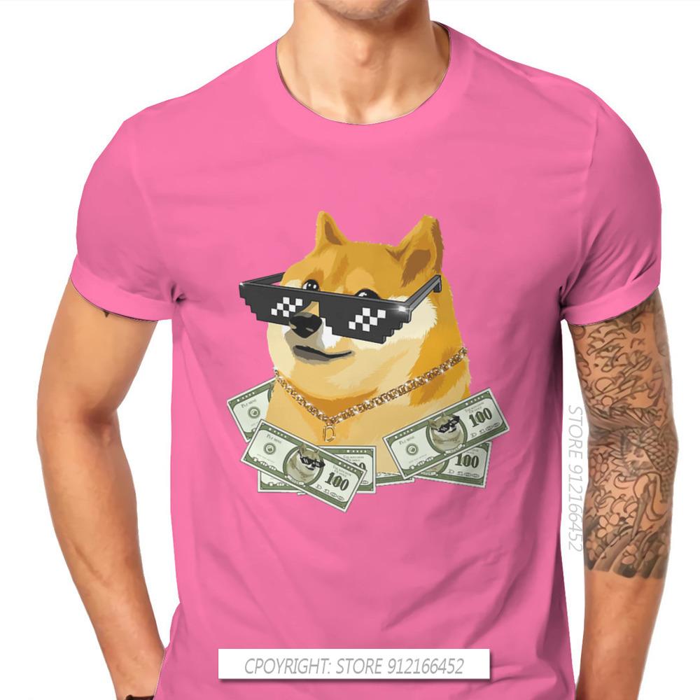 Crypto Cryptocurrency Dogecoin Doge T Shirt Classic Grunge Summer Big Size Pure Cotton Unisexs Tops Harajuku Oneck Tshirt