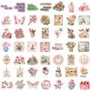 50PCS Retro Pink Collage Doodles Sticker Cartoon Laptop Graffiti Luggage Home Waterproof Art Picture Scrapbook Cartoon Sticker