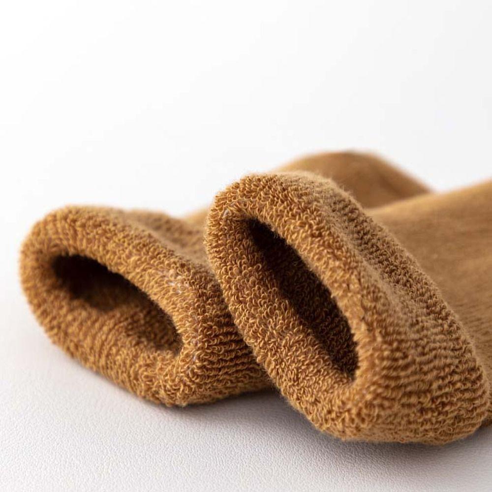 4Pairs Warm Infant Learning Walk Socks Solid Color Home Sleep Socks Thicken Baby Socks  Toddler
