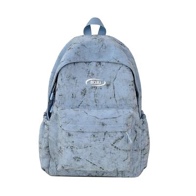 Tie-Dyed School Bag Women's Lightweight Backpack Junior High School Student Schoolbag