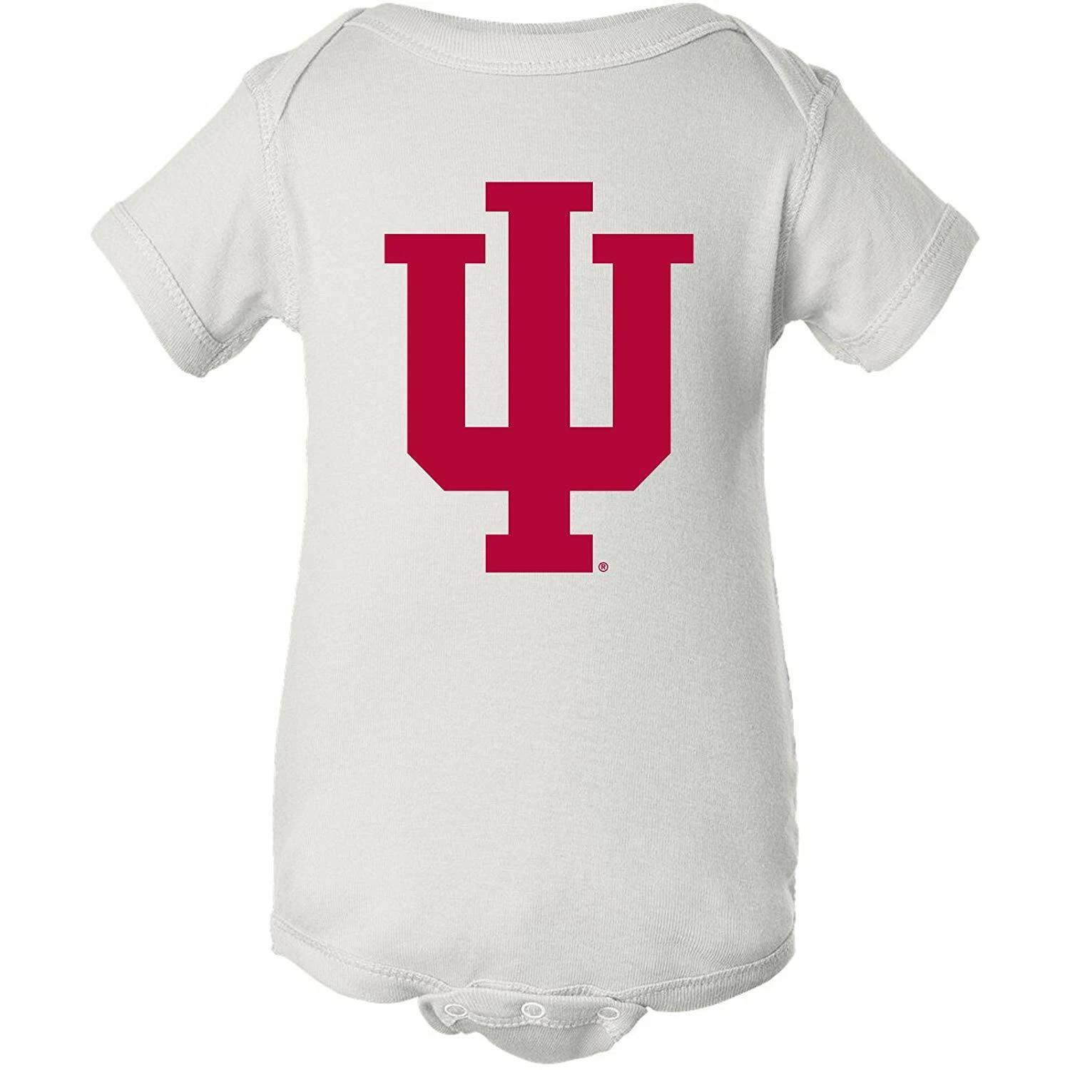 Indiana Hoosiers Primary Logo Collegiate Infant Creeper Bodysuit - White L