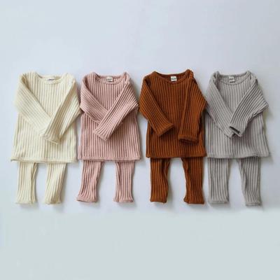 Baby Thermal Underwear Suits Long Sleeve Sweater Tops+ Leggings Kids Boy Girl Pajamas Clothes Suit
