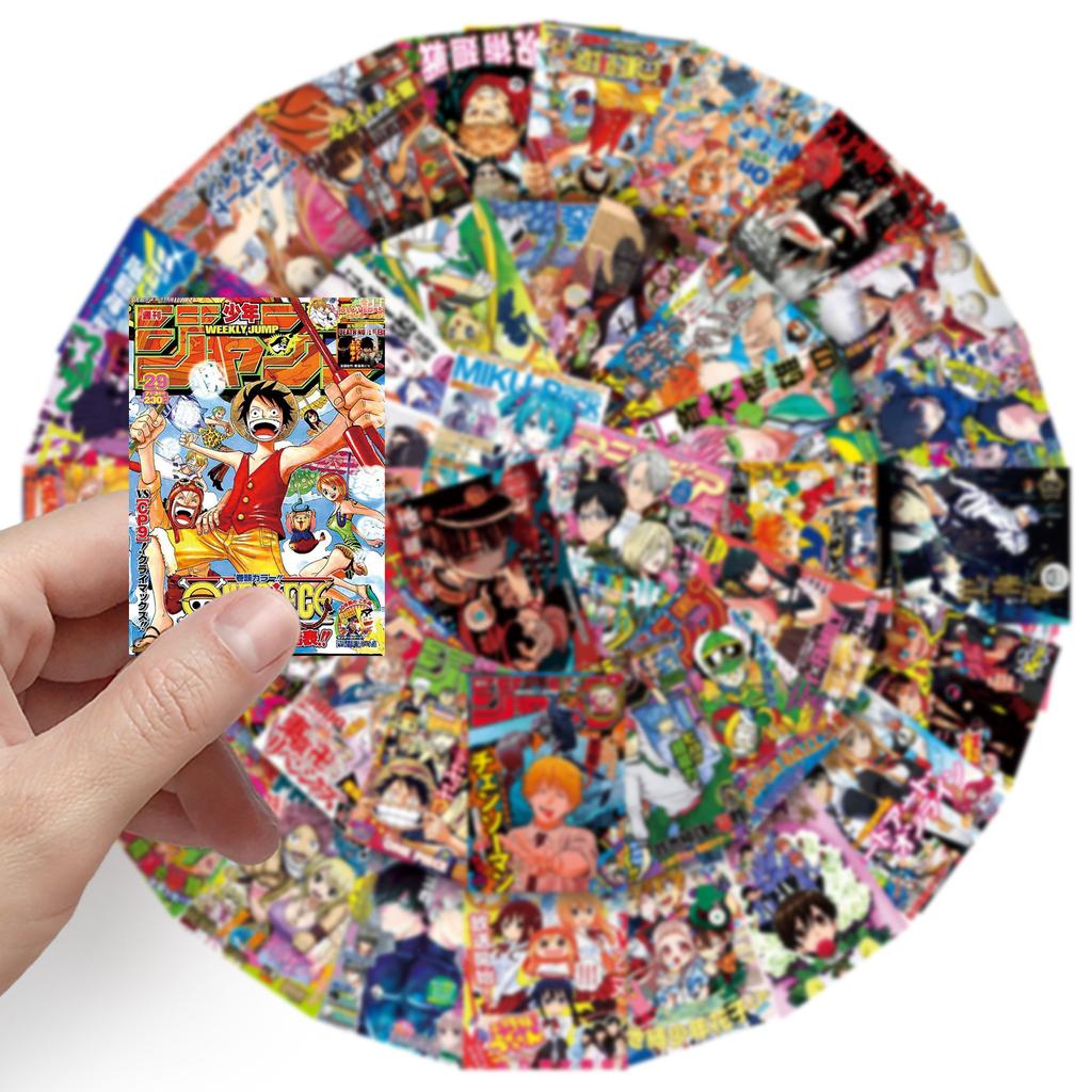 51 Japanese Comic Poster Graffiti Sticker Personality Cartoon Attack Giant Water Cup Suitcase Sticker