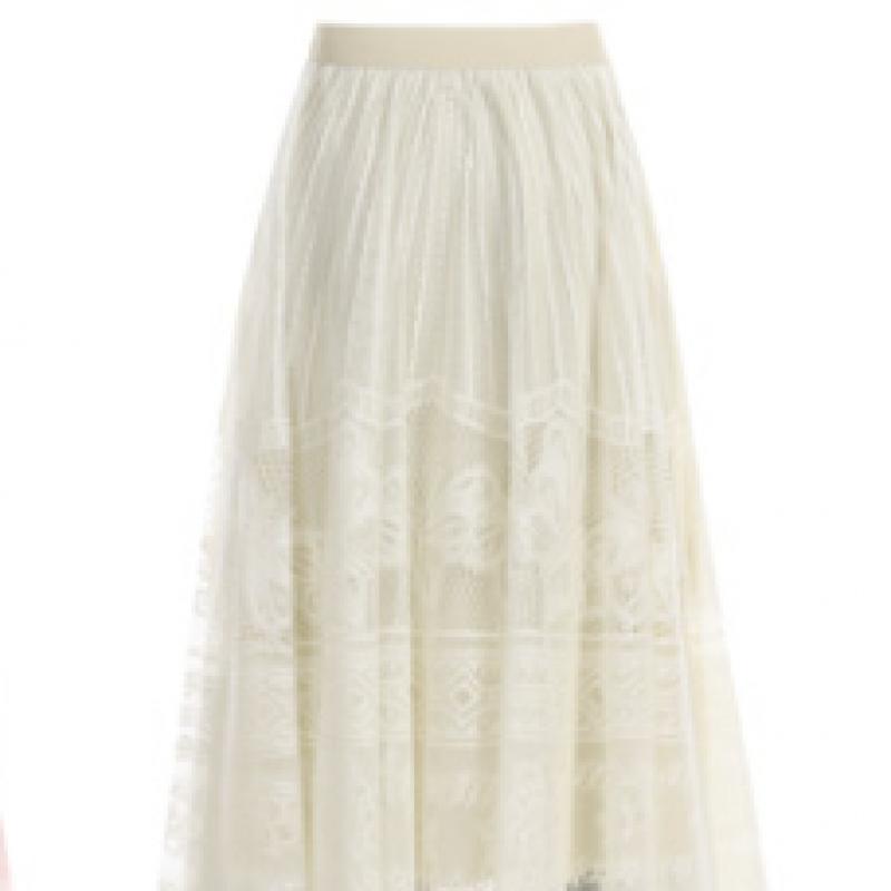 Shop   Women Lace Long Skirt Black Pic Wsk 12167