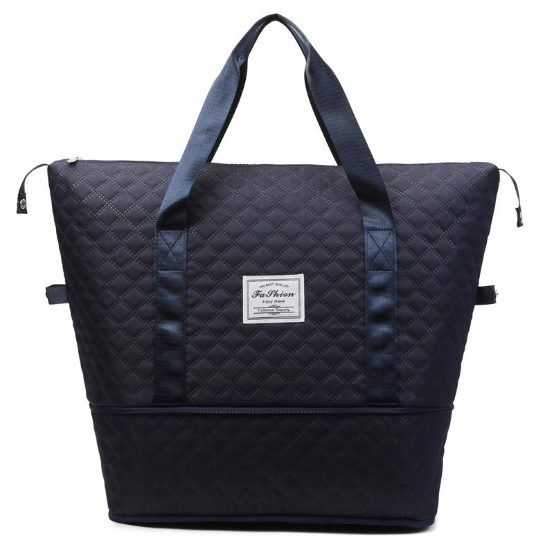 

Dry and Wet and Dry Leisure Fitness Bag Short-distance Outings with Large Capacity Expandable Diamond Luggage Bag Can Be Used To Pull Rod синий