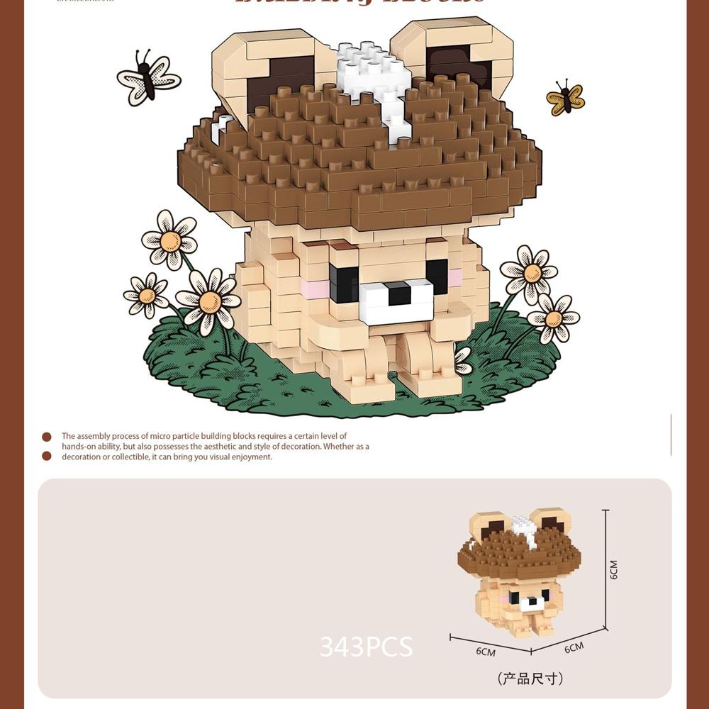 

Idea Playful Animation Figures Micro Diamond Construction Block Mushroom Nanobrick Rabbit Construction Educational Toys For Kids Gifts