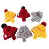 Knit Pet Hat With Ear Holes Winter Warm Hat Winter Ball Warm Windproof Pet Hat  Multiple Color Option