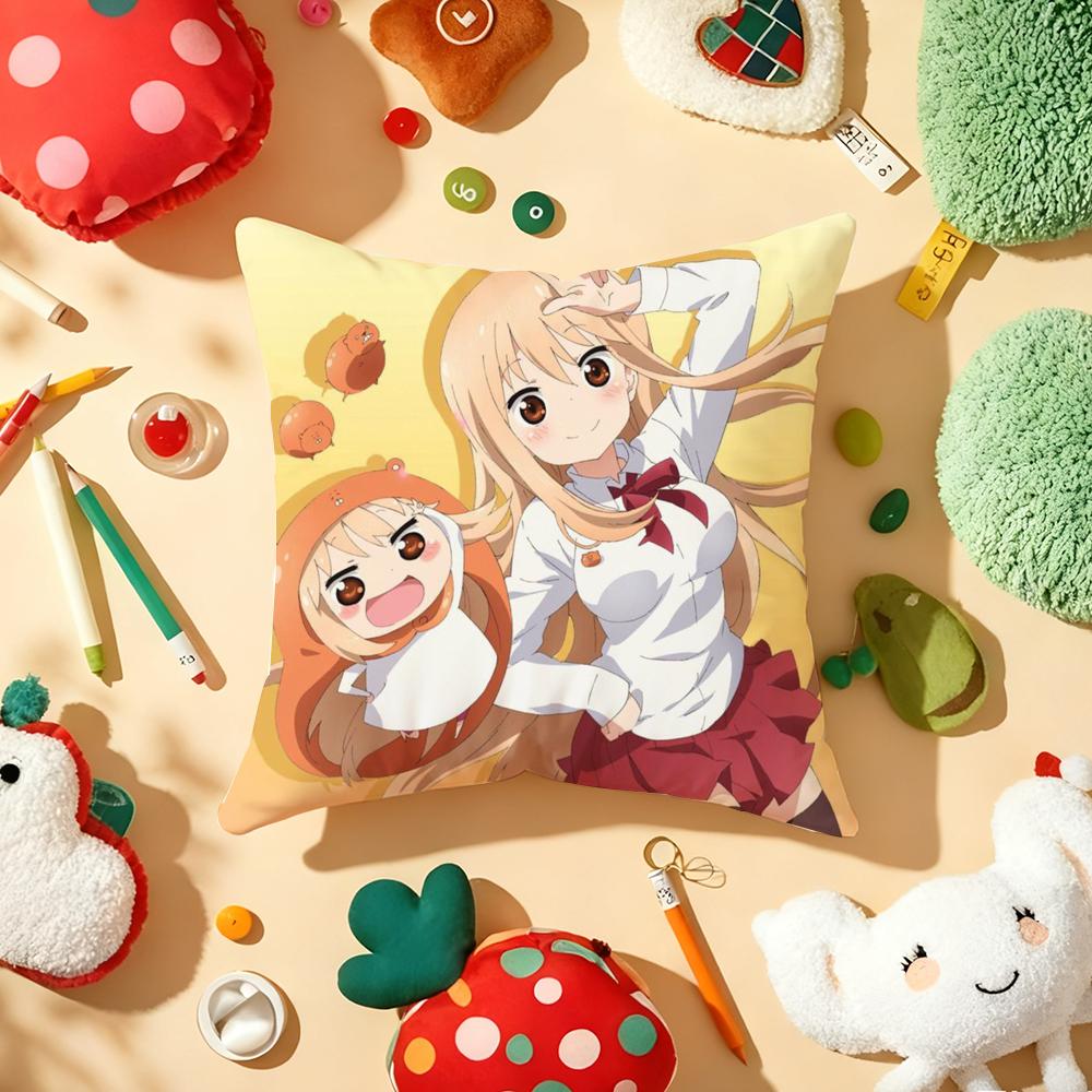 Doma UUmaru Anime Cushion Cover Plush Fabric Soft DoubleSided Printed Sofa Warm Winter Home Gift Pillow Cover