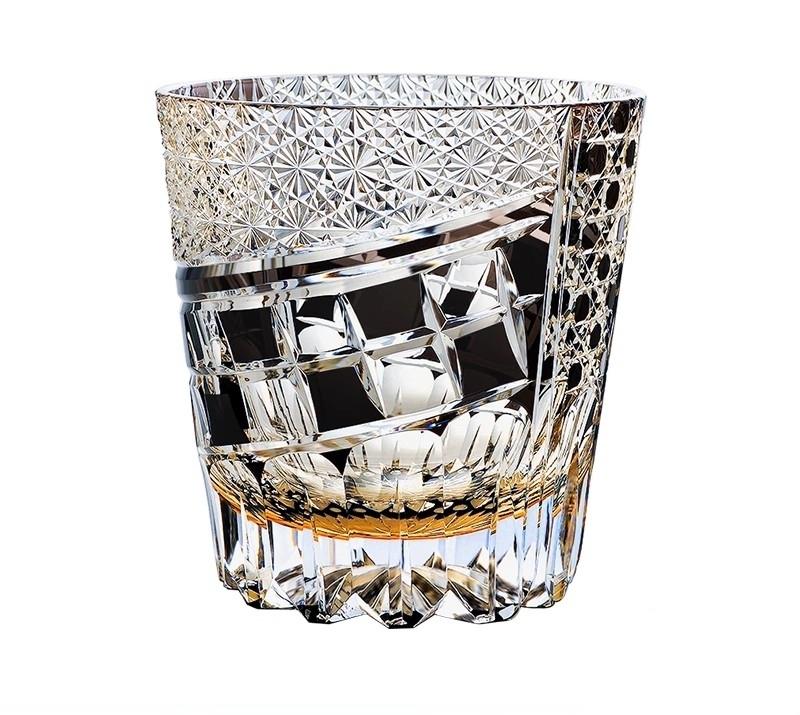 

Japanese Retro Style Dragon Eyes Edo Kiriko Cup Hand Engrave Crystal Wineglass High End Gifts Whisky Liquor Glass Brandy Snifter 320ml