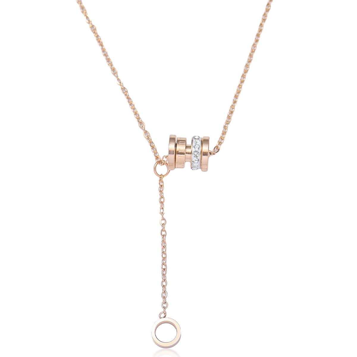 

Japanese-Korean Style Micro-Diamond Titanium Clavicle Necklace – Trendy, Chic Women s Fashion.