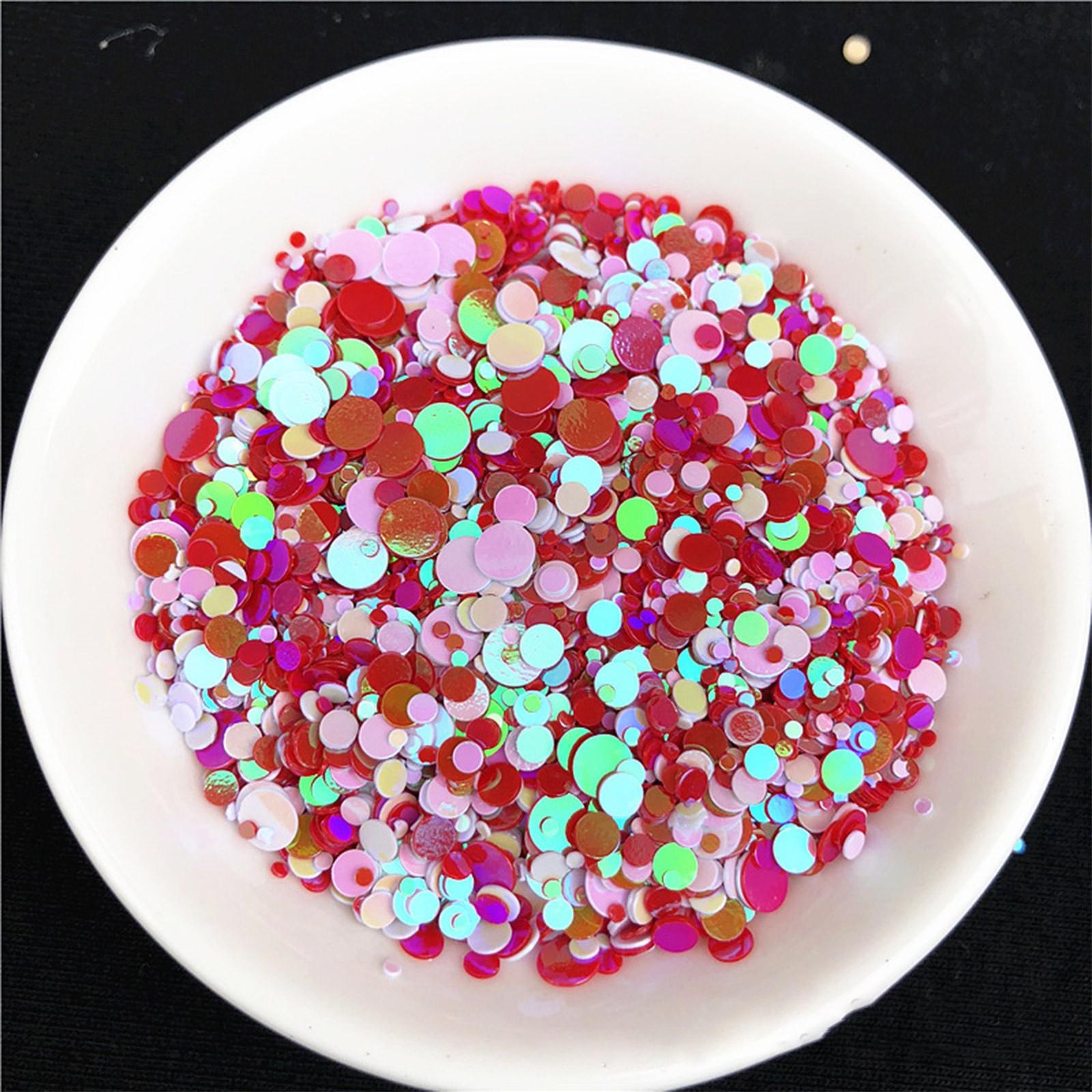 

20 г, многоразмерные 1 мм, 2 мм, 3 мм, 4 мм, плоские круглые блестки для ногтей, наклейки для красоты ногтей, женские маникюрные блестки One Size красный