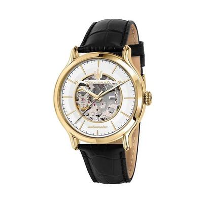 Epoca Leather Strap Black Dial Automatic R8821118011 100M Men's Watch