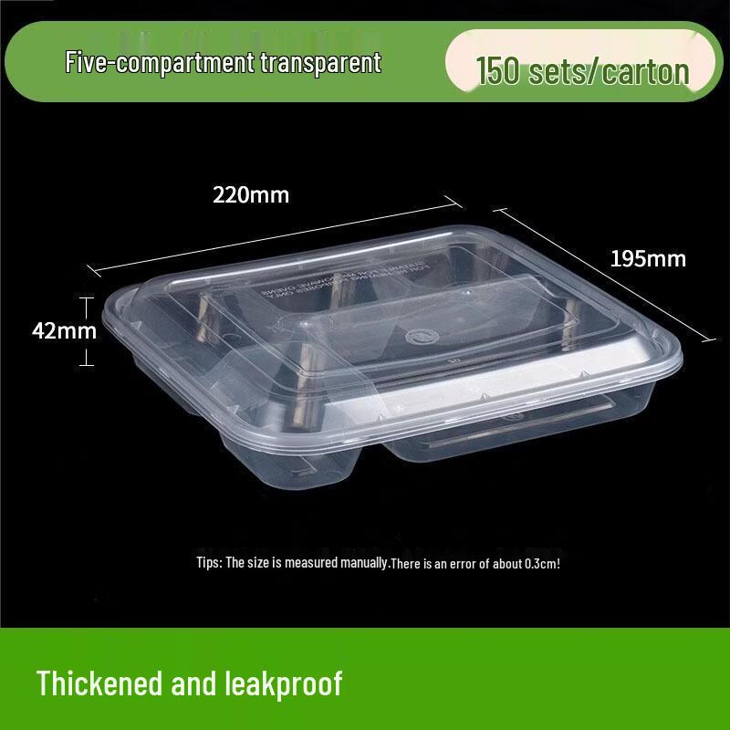 Disposable Multi-Compartment Bento Lunch Box