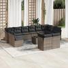 VidaXL Garden Lounge Set with Cushions 13 Pcs Grey Braided Resin 3250279