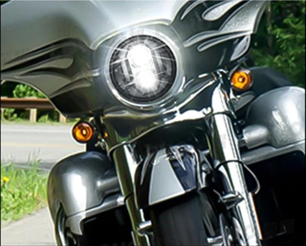 Přední světlo 7" Full LED kompatibilní s Harley, Jeep, Land Rover, Hummer, Lada - 1 ks
