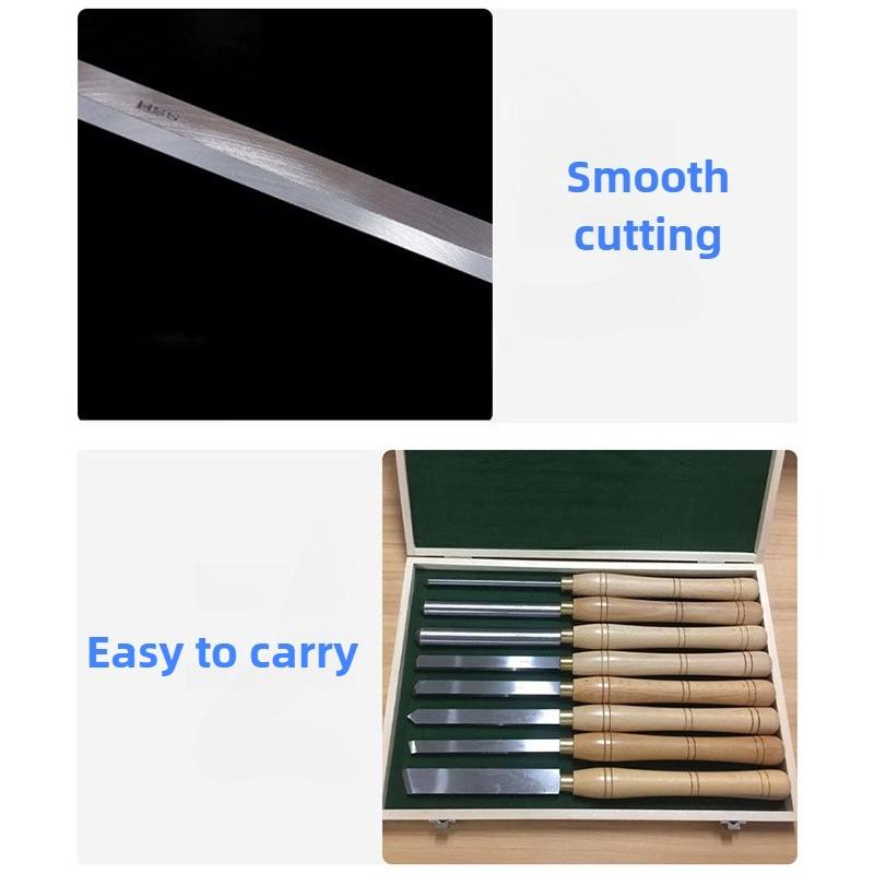 Woodworking 8PCS Turning Tools Professional Carving Hand Chisel Set Portable Woodcraft Carpentry DIY Knife Working Cutter Tools