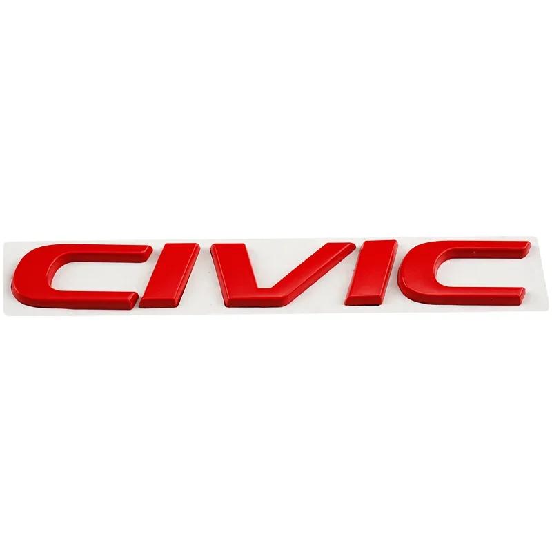 Metal 3D Car Stickers Side Fender Badge Rear Trunk Emblem Decal Styling for Honda CIVIC Logo 10th 11th 8th 2024 2023 Accessories