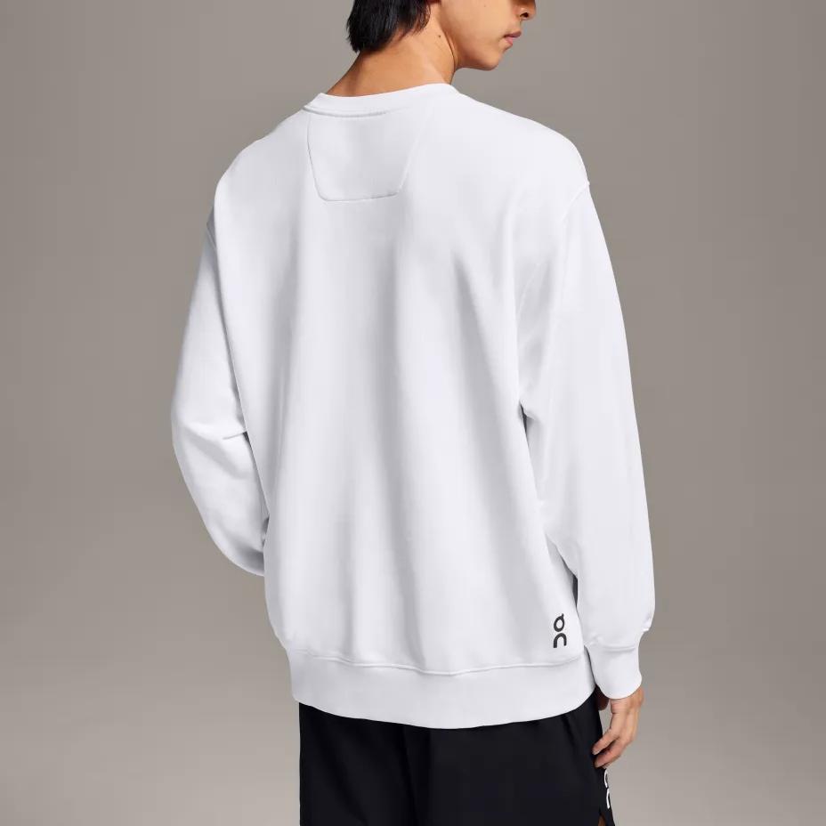 On Logo Print Round Neck Pullover Lg Sleeve Sweatshirt Men sweatshirt White 1ME10340069