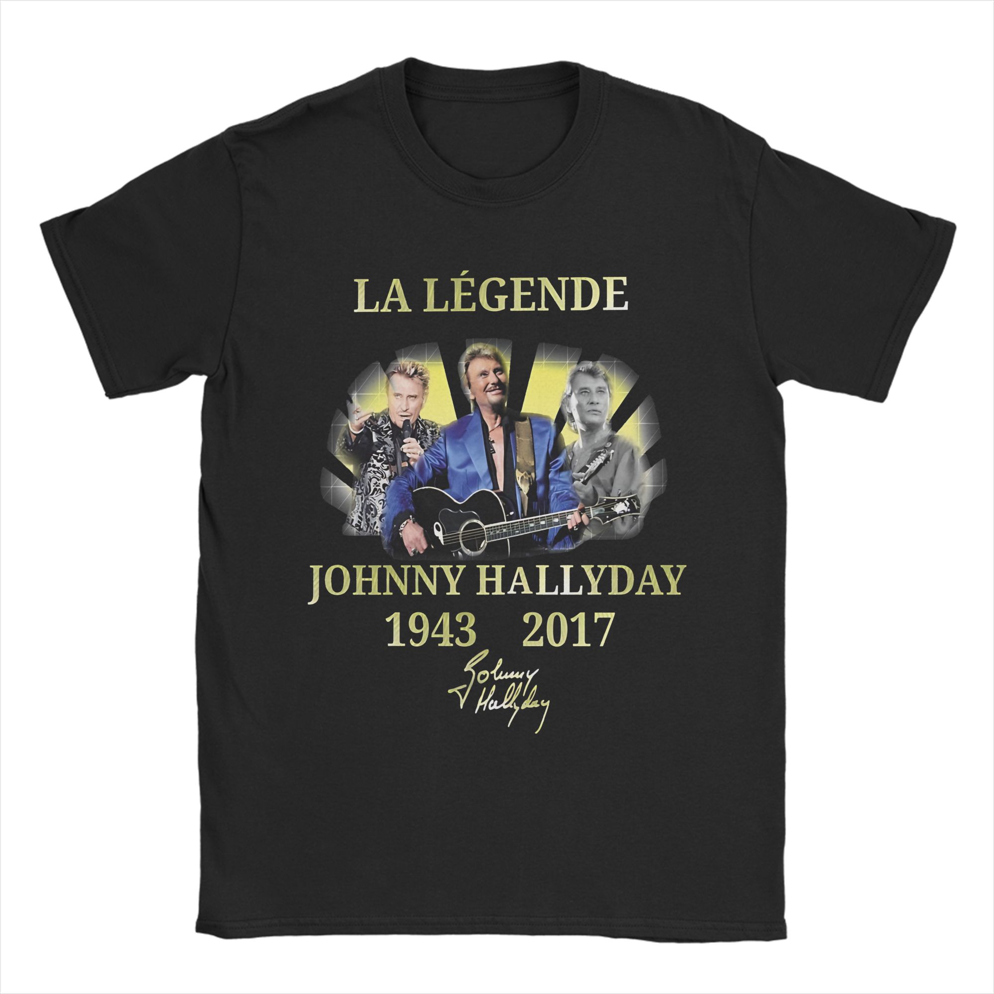 

Novelty Johnny Hallyday T-Shirt Men O Neck Pure Cotton T Shirts Short Sleeve Tee Shirt New Arrival Clothes - Men s Summer C... S разноцветный