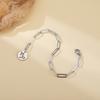 Zodiac Charm Bracelet Women Stainless Steel Paperclip Chain Bracelets Constellation Aquarius Aries Taurus Leo Jewelry
