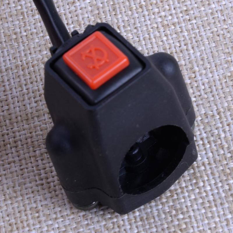 Universal Motorcycle Dirt Bike Engine Kill Switch With Red Push Button