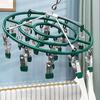 Lightweight Sock Drying Rack Stainless Steel Clothes Hanger 24 Clip Hanging Rack  Laundry