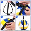 Volleyball Spike Trainer Volleyball Solo Serve Training Equipment W/ Adjustable Belt Bouncing Spiking Training Aid for Beginners