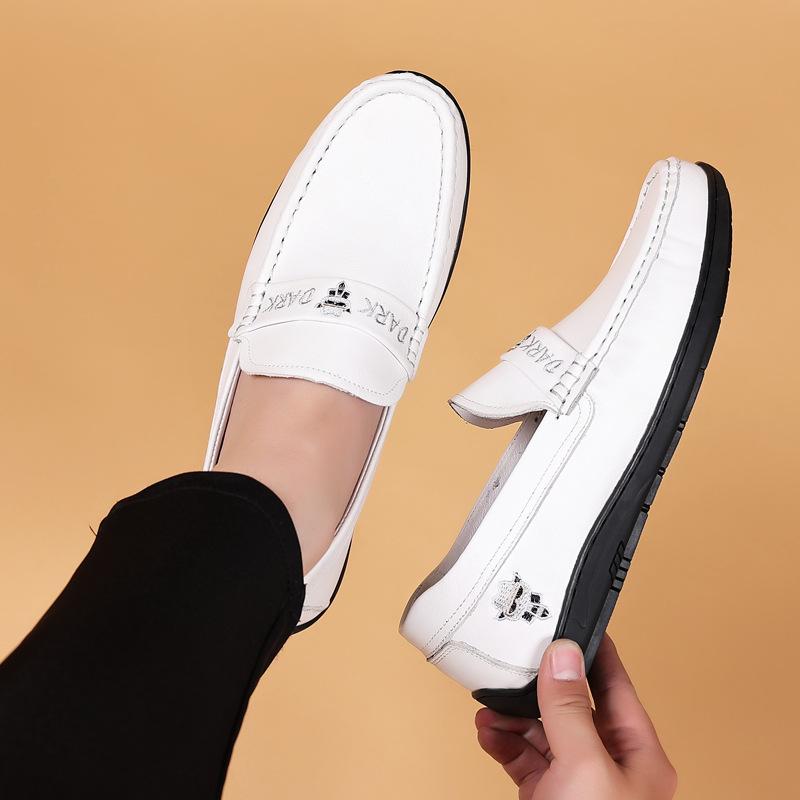 New Men's Doudou Shoes Leather Men's Casual Leather Shoes Fashion Dad Gloping Men's Shoes