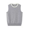Autumn/Winter Cashmere Color Block Sleeveless Knit Vest
