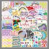 50 Inspirational English Stickers: Positive Phrases for Journals - Waterproof Decorative Stationery