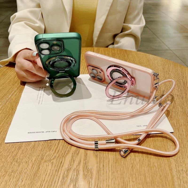 Crossbody Strap Lanyard Case For Huawei Honor X6B X8B X6A X8A X7A X7B X9A X9B 200 Pro Magic 5 6 Magnetic Wireless Charging Cover