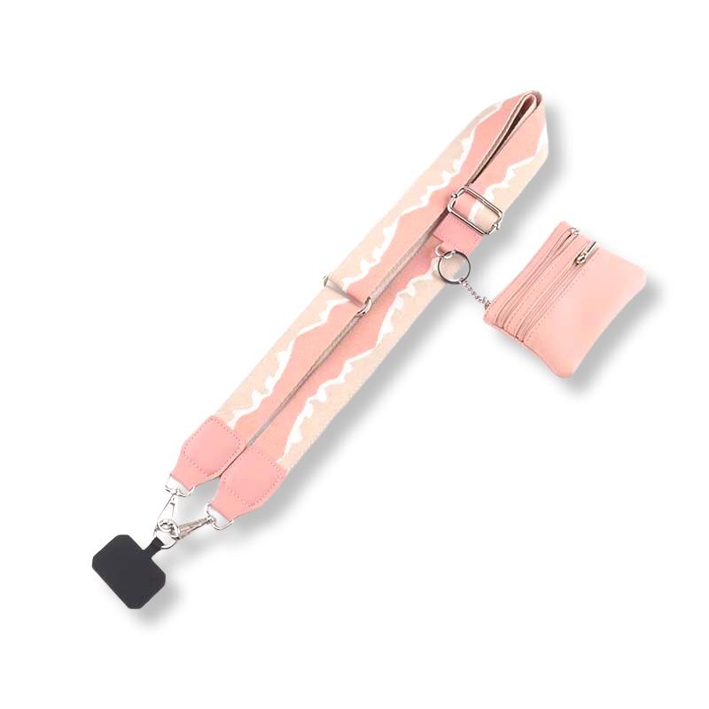 Eryi Detachable Cross Strap Phone Lanyard Zippered Pouch Adjustable Perforation-Free Design Customizable Logo 17 Colors 120cm