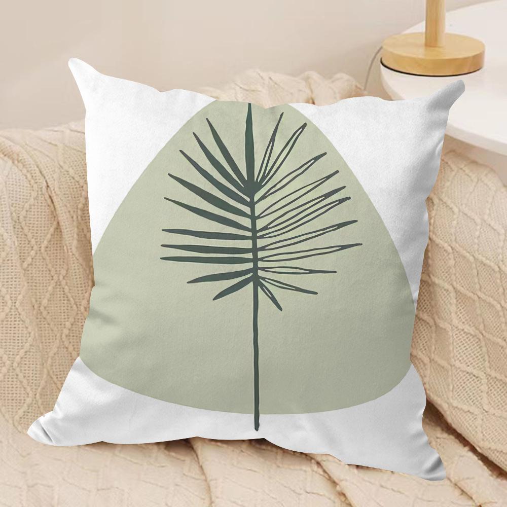 Minimalist Plants Cushion Cover Short plush Doublesided Print Square Throw Pillow Covers Sofa Home Cushion Decor