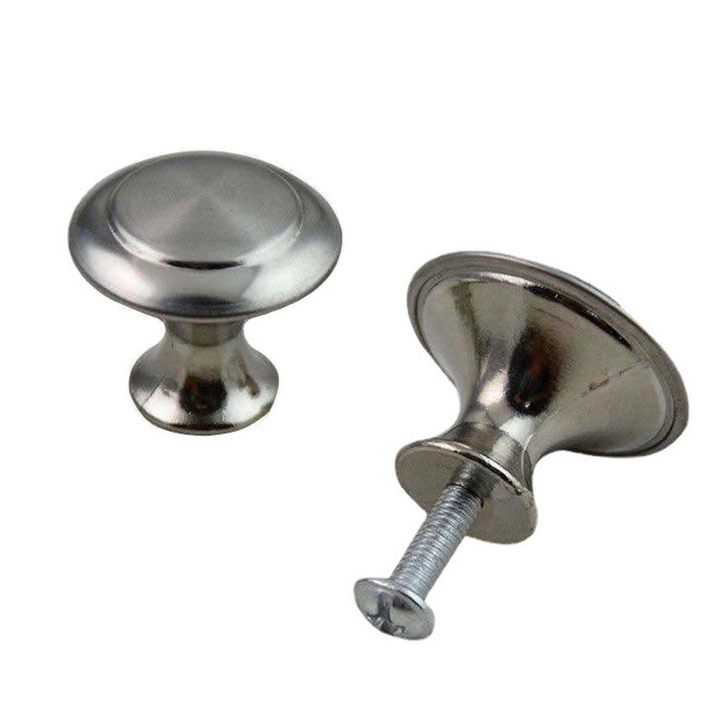 Comfortable And Durable Knobs For Cupboard Or Cabinet Handles Round Stainless Steel Knobs Drawer Knob Silver Door Knobs