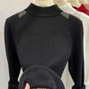 Sweater for Women Autumn Winter Thickened  Warm Knitted Stretchy Long Sleeve Oversize Tops