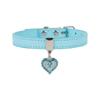 New Cute Pet Collar with Heart Pendant and Safety Buckle for Dogs and Cats