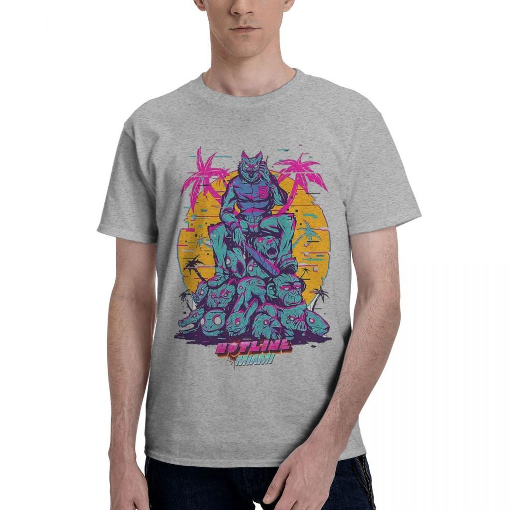 Hotline Miami 2022 100 Cotton Casual Breathable Confortable Cute Short Sleeve TShirt Tshirts Men