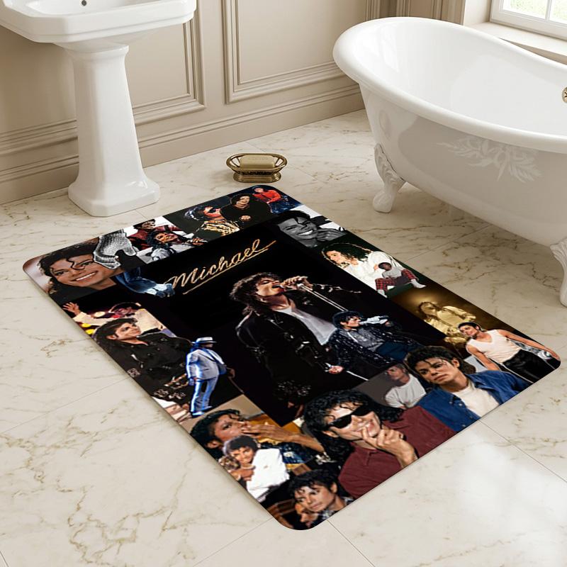 Michael Jackson Living Room Nonslip Area Rug Soft Carpet For Bedroom Gameoom Playroom Sofa Office Home Decor Doormat
