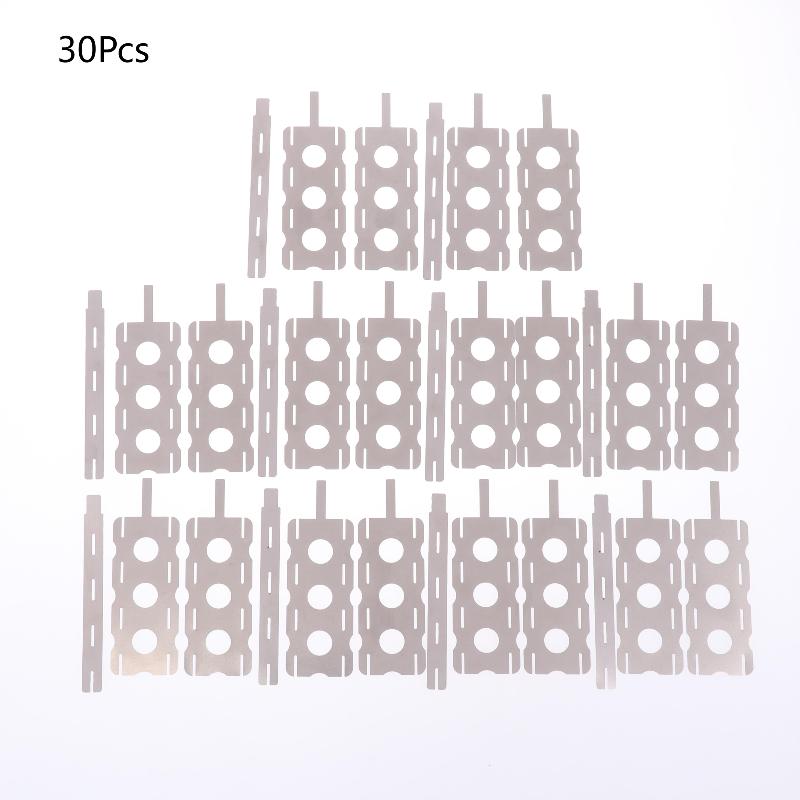 30 Pcs 18650 Lithium Battery Nickel Sheet 5Set Polygonal Battery Nickel Sheet For Spot Welding Machine Batteries Connection Sheet