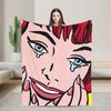 Roy Lichtenstein Pop Art Deka Měkká Teplá Vtipná Plyšová Přikrývka na Pohovku Postel Kempování Flanelové Povlečení na Postel