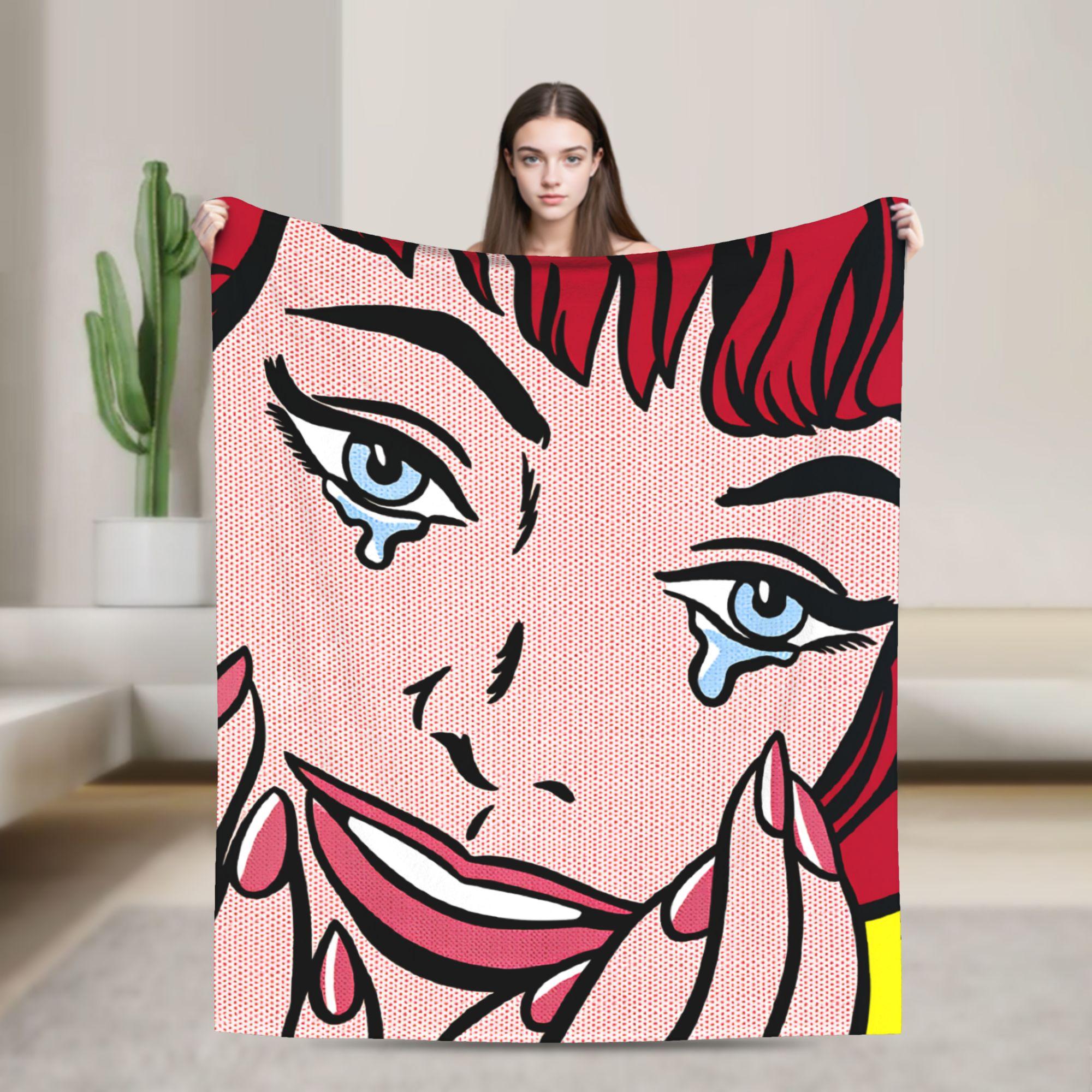 

Roy Lichtenstein Pop Art Blanket Super Warm Pattern Plush Throw Blanket For Living Room Camping Flannel Bedspread Bed Cover 130x150cm