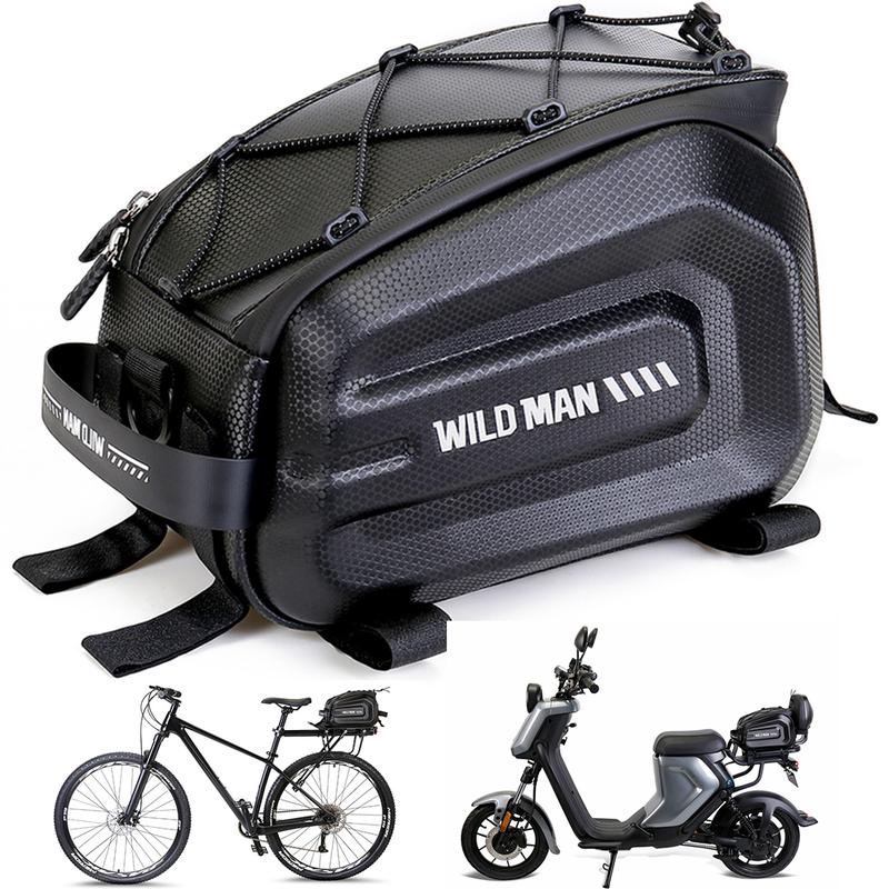 4L Portable Bicycle Pannier Multifunction EVA Hard Shell Bike Bag Large Capacity Waterproof for Outdoor Riding Travel